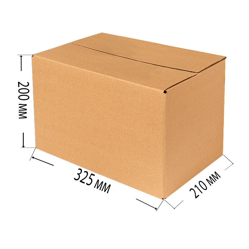 Коробка четырехклапанная 325х210х200 П32ВЕ Бурый