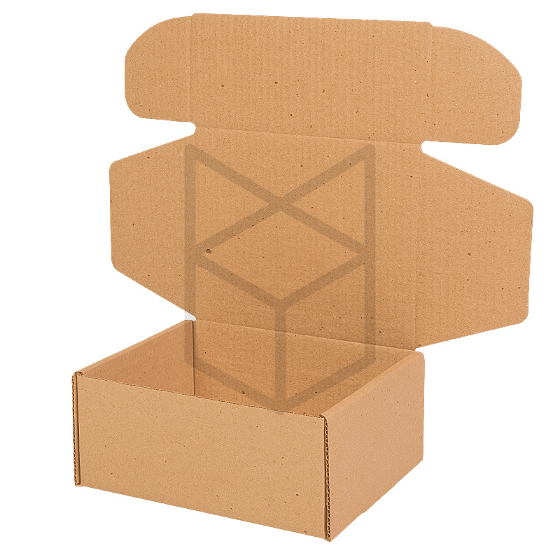 Коробка самосборная 200х130х130 мм Т-23 Бурый