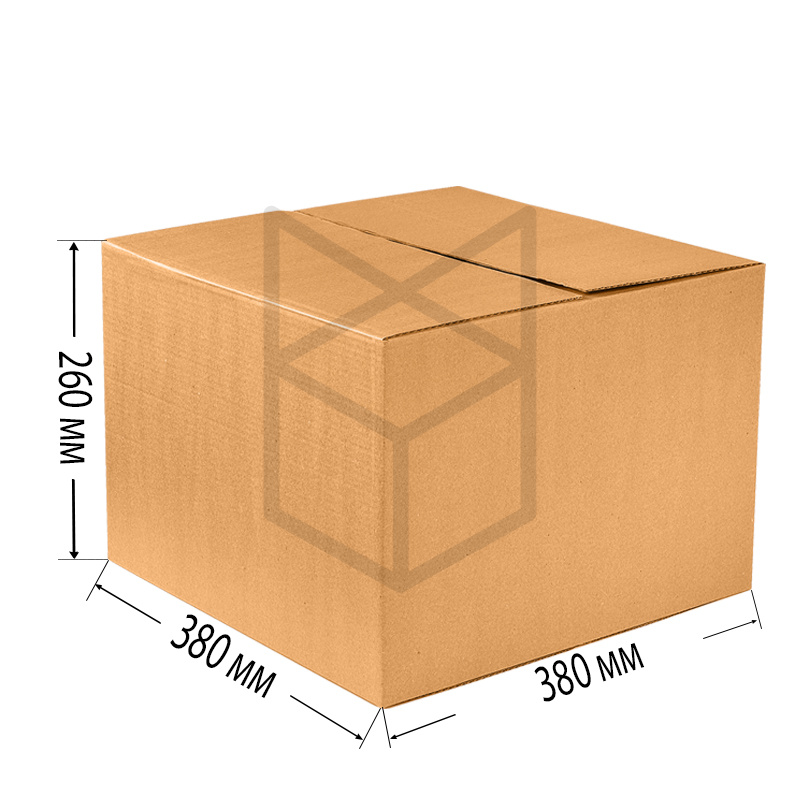 Коробка четырехклапанная №9 380х380х260 Бурый
