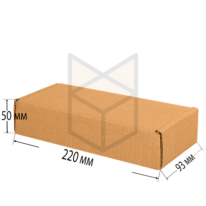 Коробка самосборная 220х93х50 Т22 Бурый