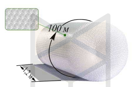 Воздушно пузырчатая пленка 1.2х100 Трехслойная