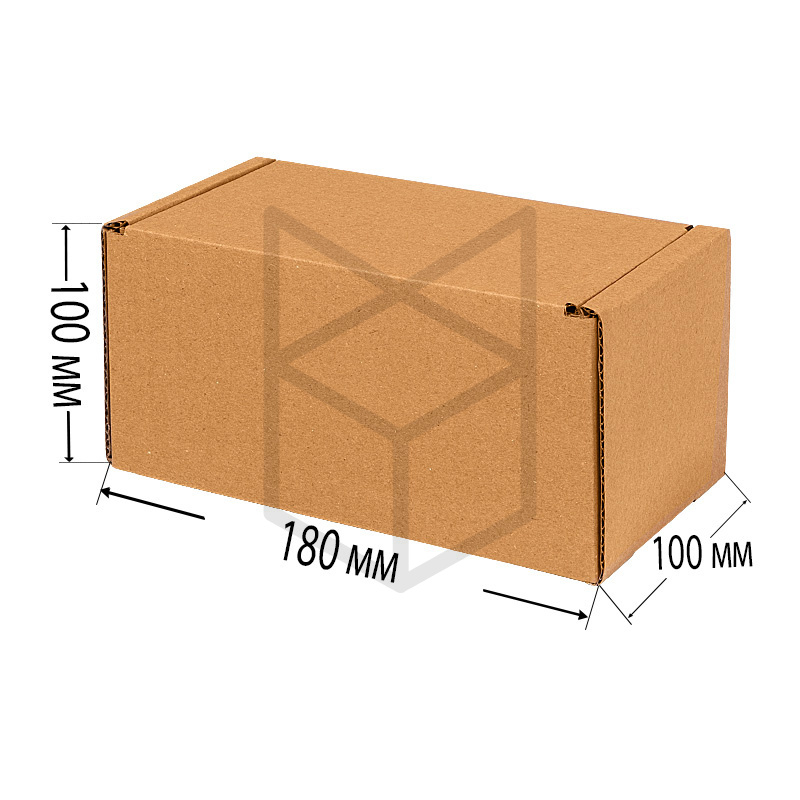 Коробка самосборная 180х100х100 мм Т-23 Бурый