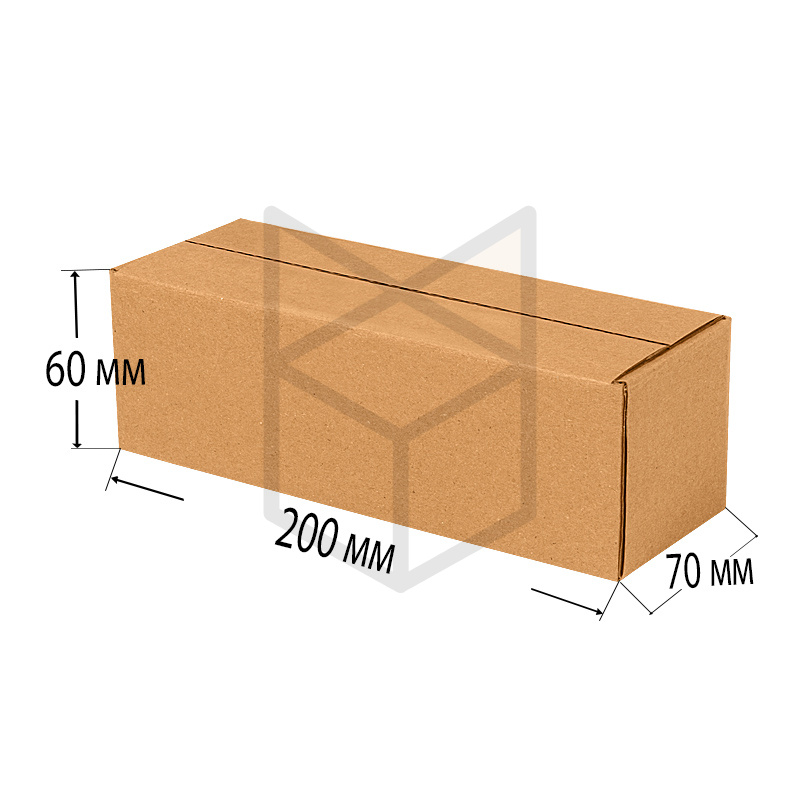 Коробка четырехклапанная 200х70х60 Т22 Бурый