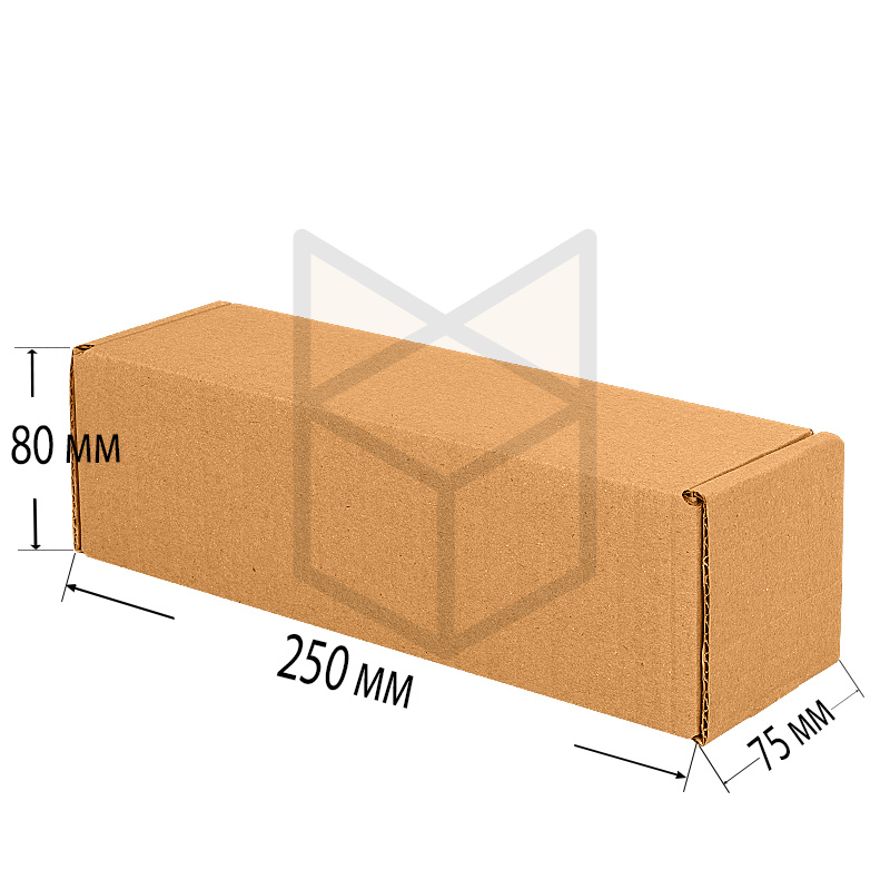 Коробка самосборная 250х75х80 Т22 Бурый