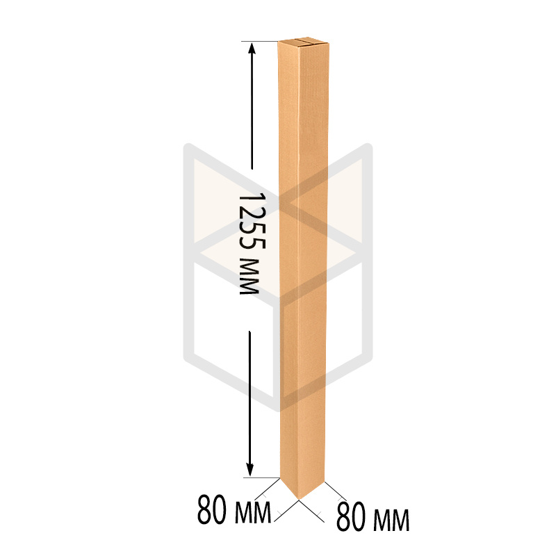 Коробка четырехклапанная 80х80х1255 т21 Бурый Ш (туба)