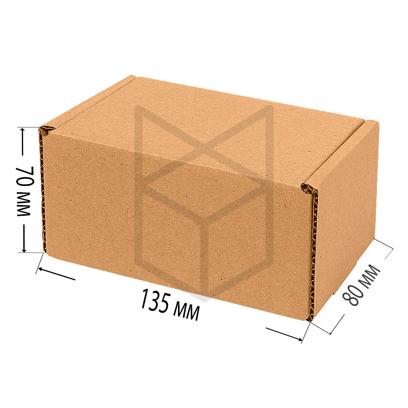 Короб самосборный 135х80х70 Т-21 бурый