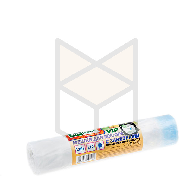 VIP мешки для мусора с завязками №3, 120 литров
