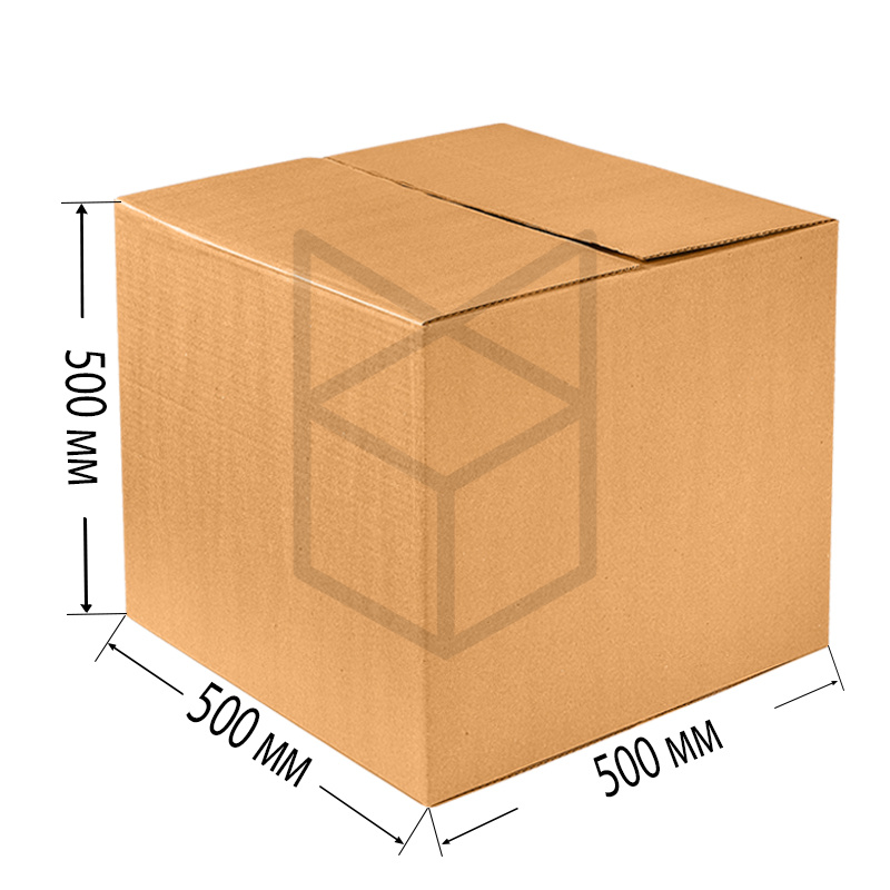 Коробка четырехклапанная №7 500х500х500 Бурый