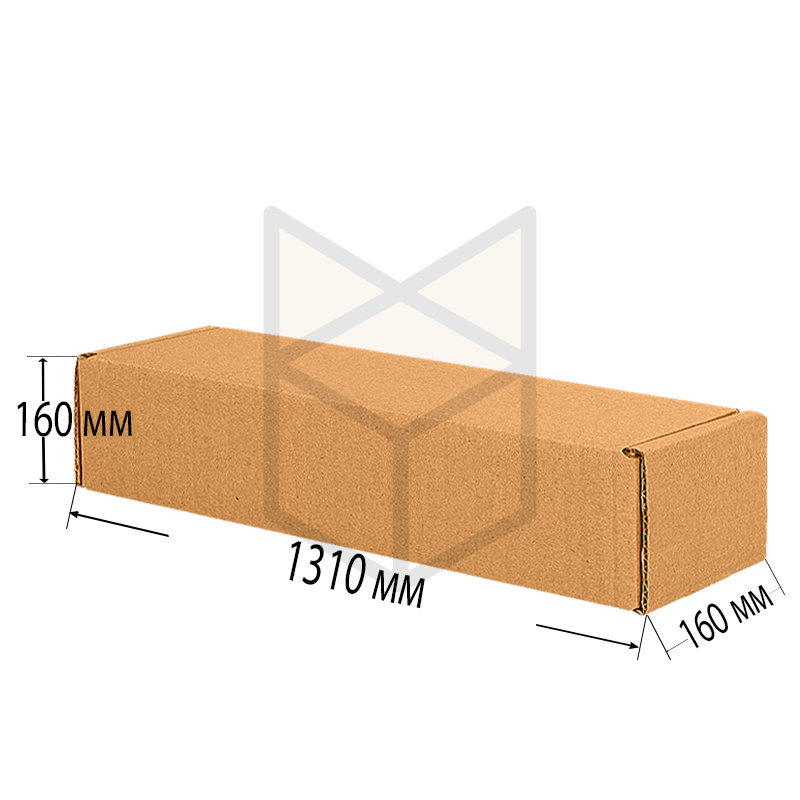 Коробка самосборная 1310х160х160 Бурый
