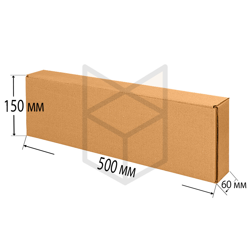 Коробка самосборная 500х60х150 Т-22 Бурый