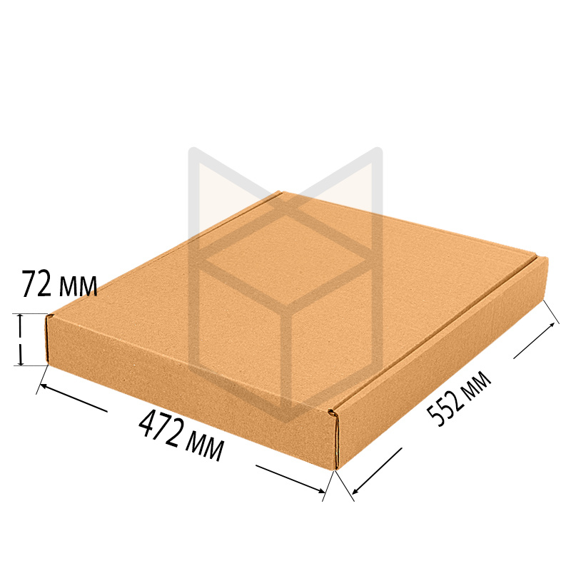 Коробка самосборная 472x552x72 Т-22 Бурый