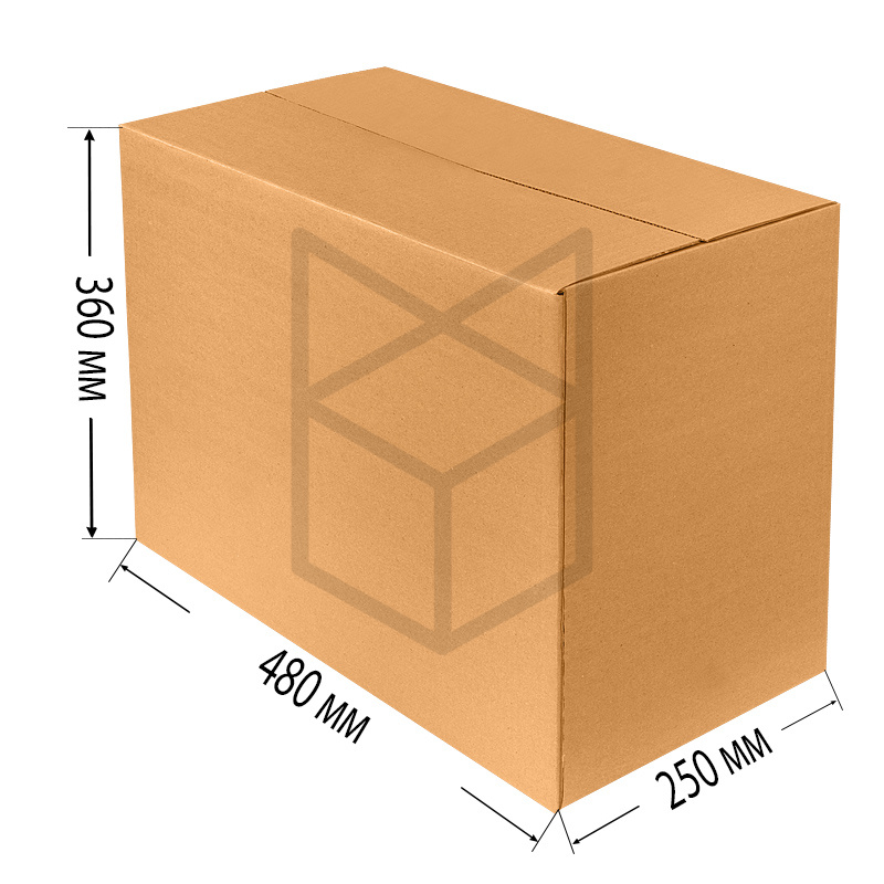 Коробка четырехклапанная 480х250х360 Т-22 Бурый