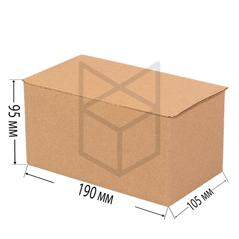 Коробка самосборная 190x105x95 Т-22 Бурый