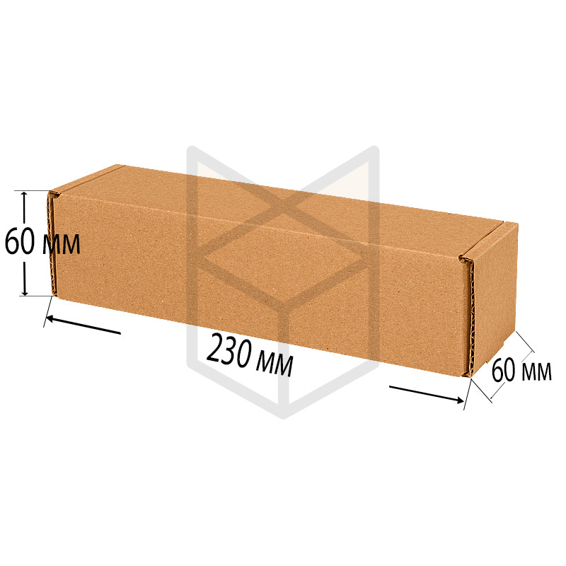 Коробка самосборная 230х60х60 Т22 Бурый