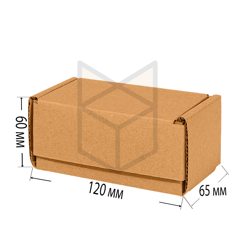 Коробка самосборная 120х65х60 Т22 Бурый