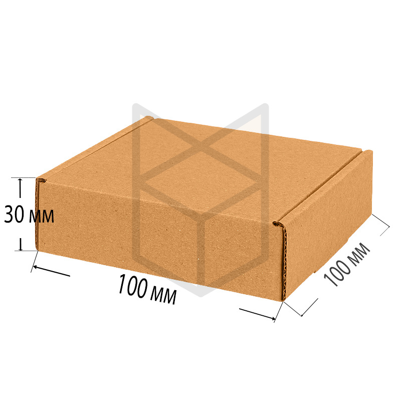 Короб самосборный 100х100х30 МГК бурый 