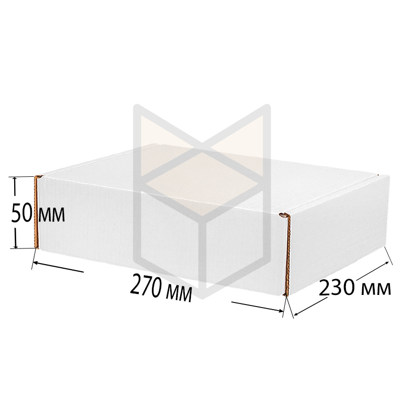 Коробка самосборная 270х230х50 Т22МГК Белый