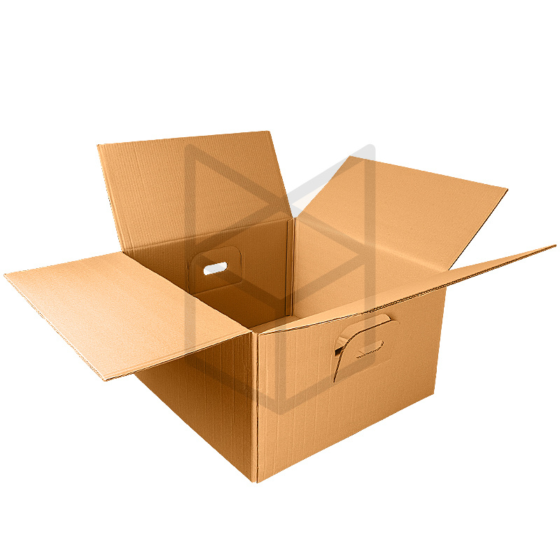 Коробка четырехклапанная 600х600х340 с ручками П-32