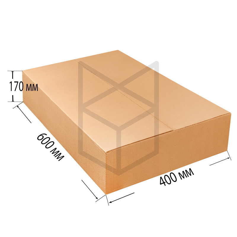 Коробка четырехклапанная №20 600х400х170 Т-23 Бурый