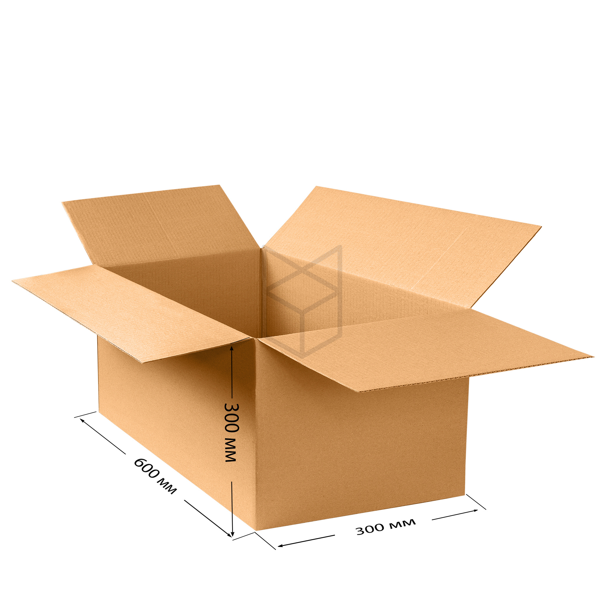 Коробка четырехклапанная №39 600х300х300 Т-23 Бурый