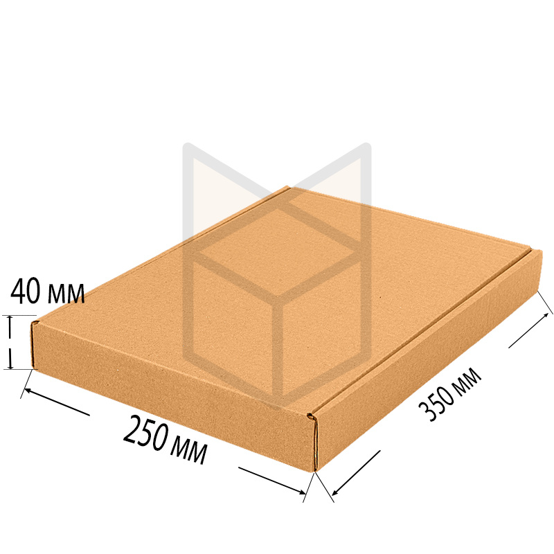 Коробка самосборная 250x350x40 Т-23 Бурый