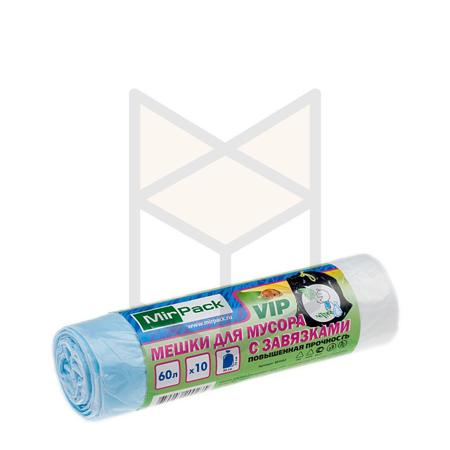 VIP мешки для мусора с завязками №2, 60 литров