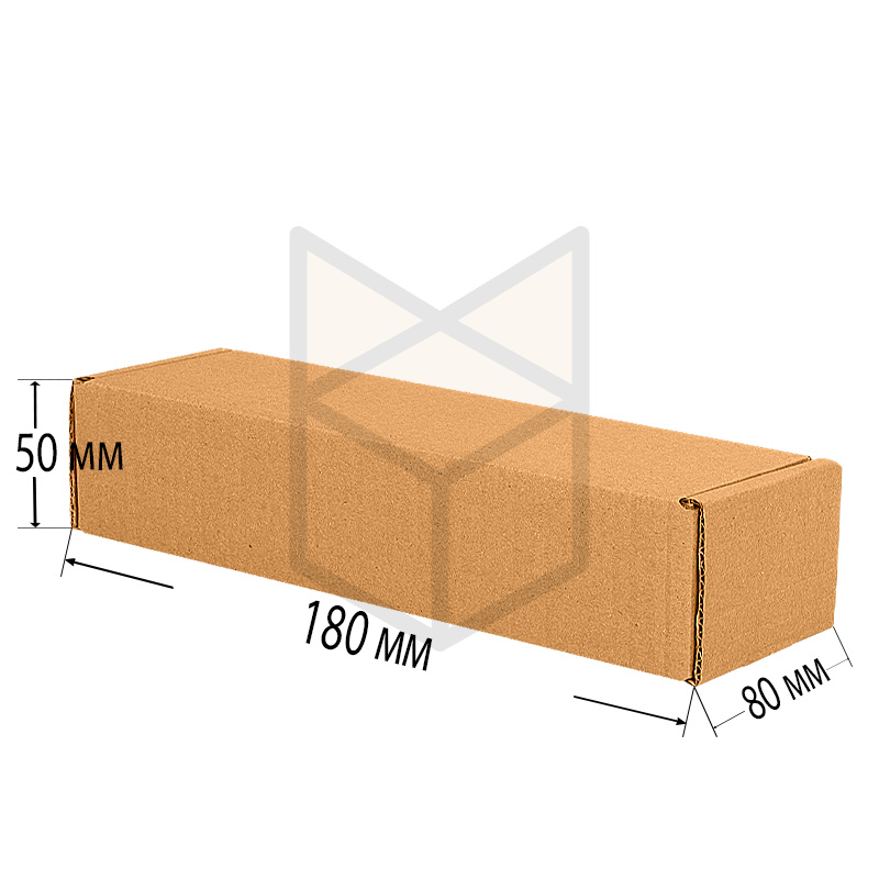 Коробка самосборная 180х80х50 Т22 Бурый