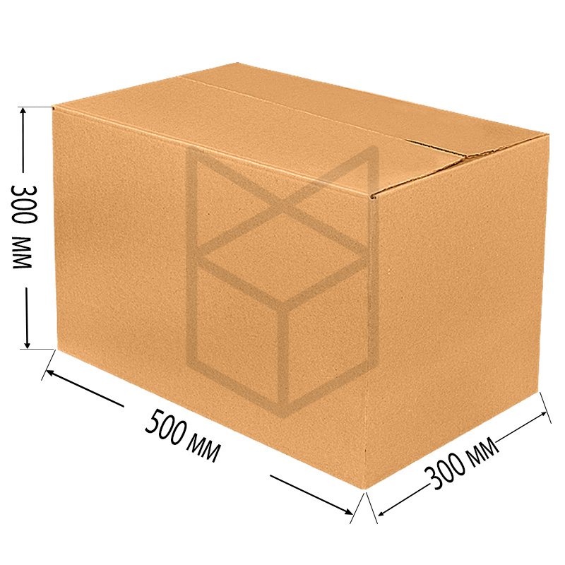 Коробка четырехклапанная №21 500х300х300 Т-23 Бурый