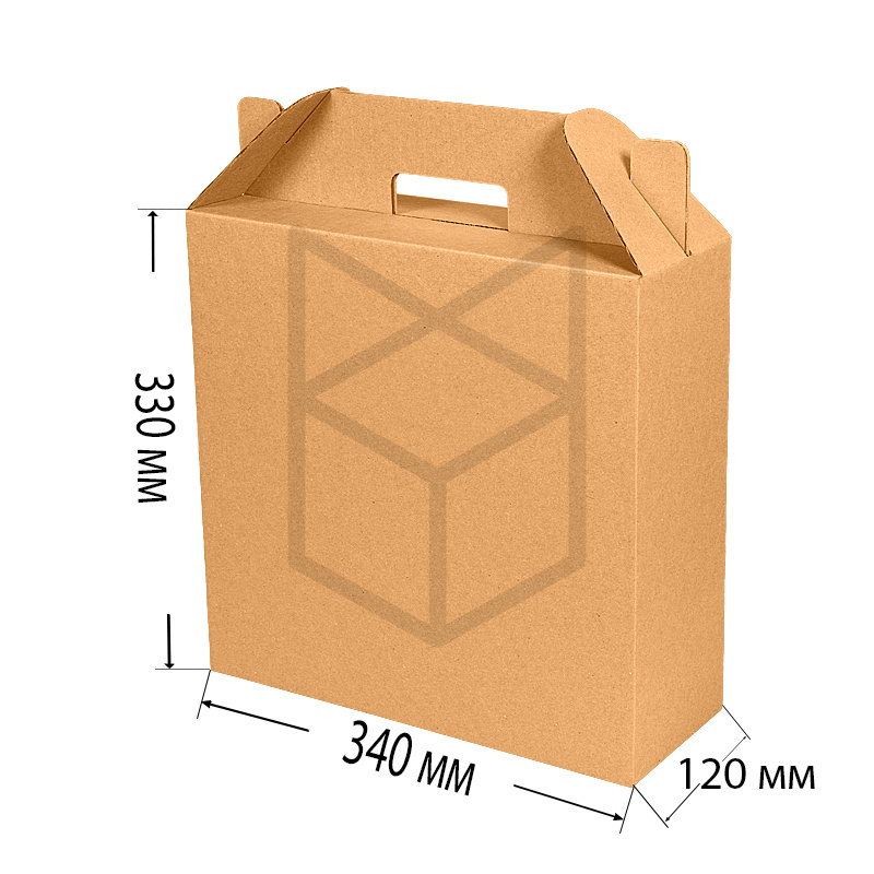 Коробка "ЧЕМОДАН" самосборная 340х120х330 Т-22 Бурый