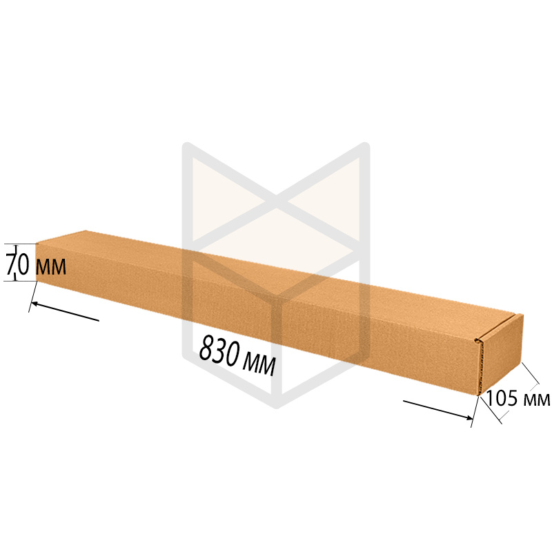 Коробка самосборная 830х105х70 Т22 Бурый