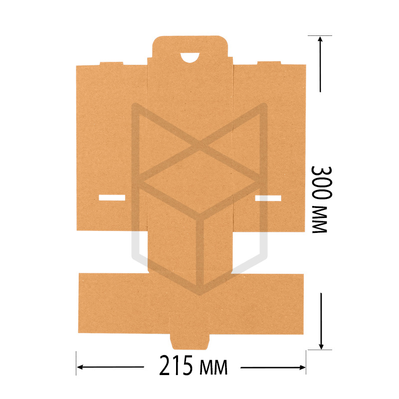 Короб самосборный 70х70х60 МГК бурый 