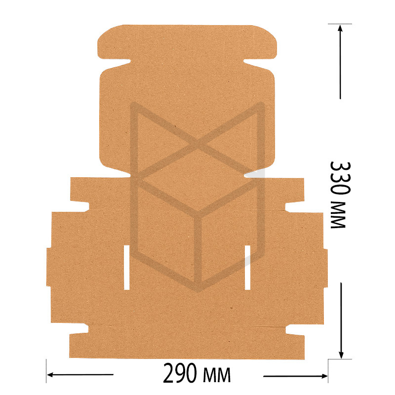 Короб самосборный 100х100х30 МГК бурый 