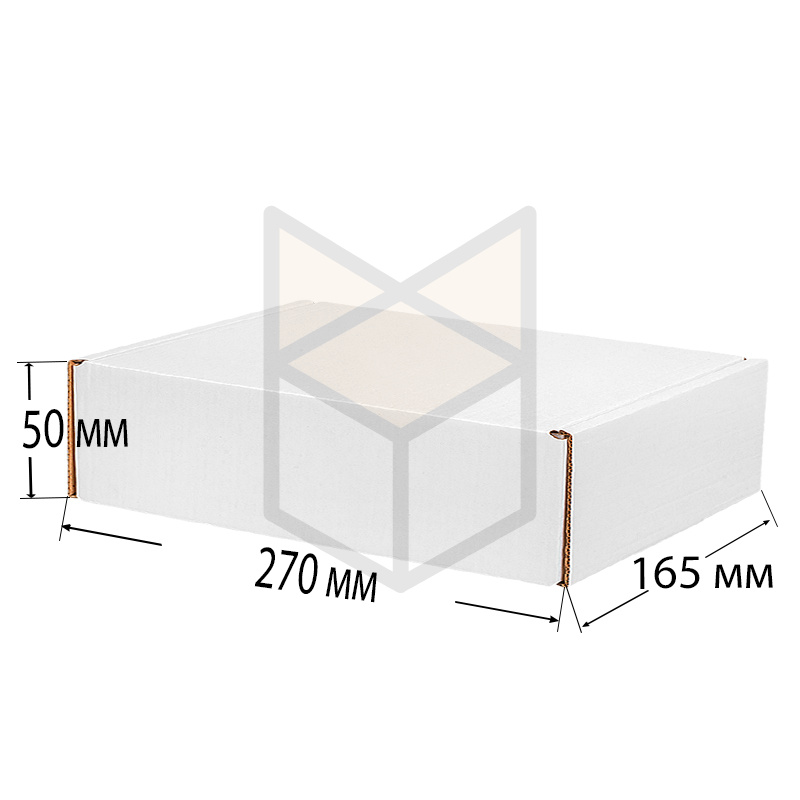Коробка самосборная 270х165х50 Т22МГК Белый