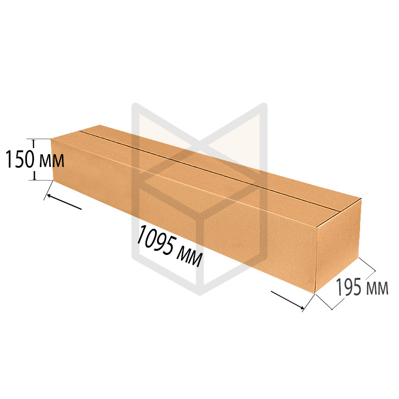 Коробка четырехклапанная 1095х195х150 т22 Бурый