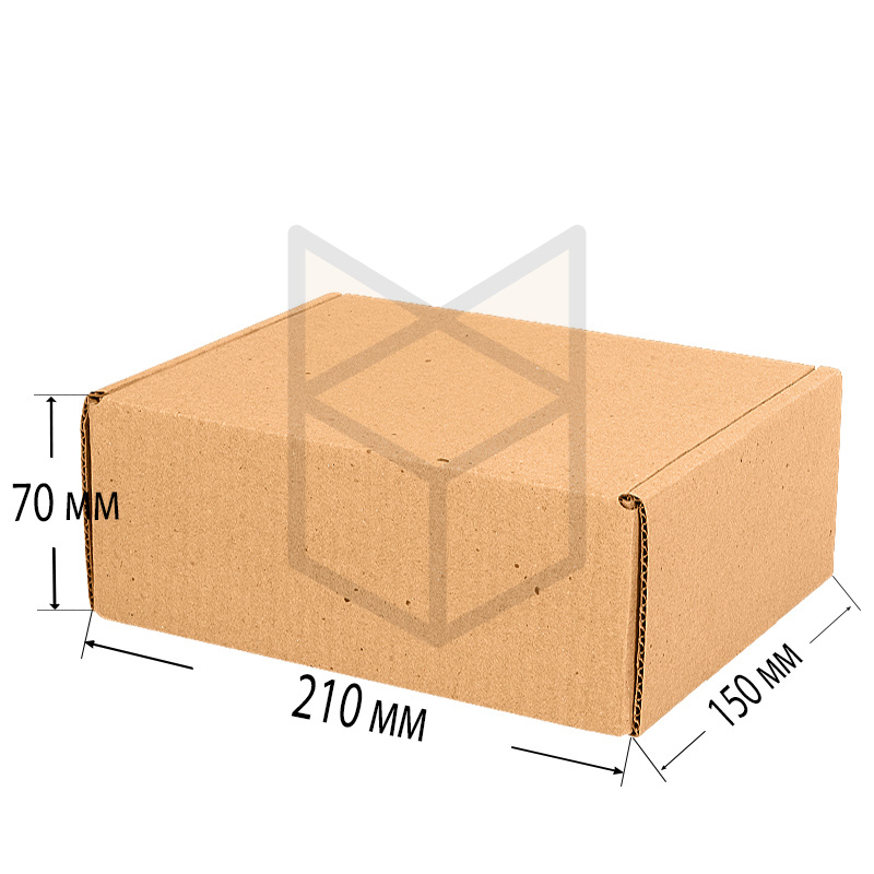 Коробка самосборная 210х150х70 Т-22 Бурый