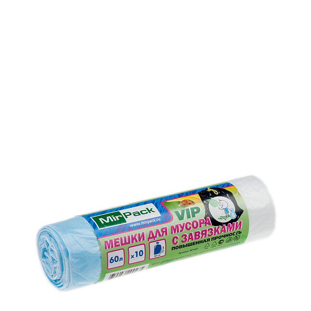 VIP мешки для мусора с завязками №2, 60 литров