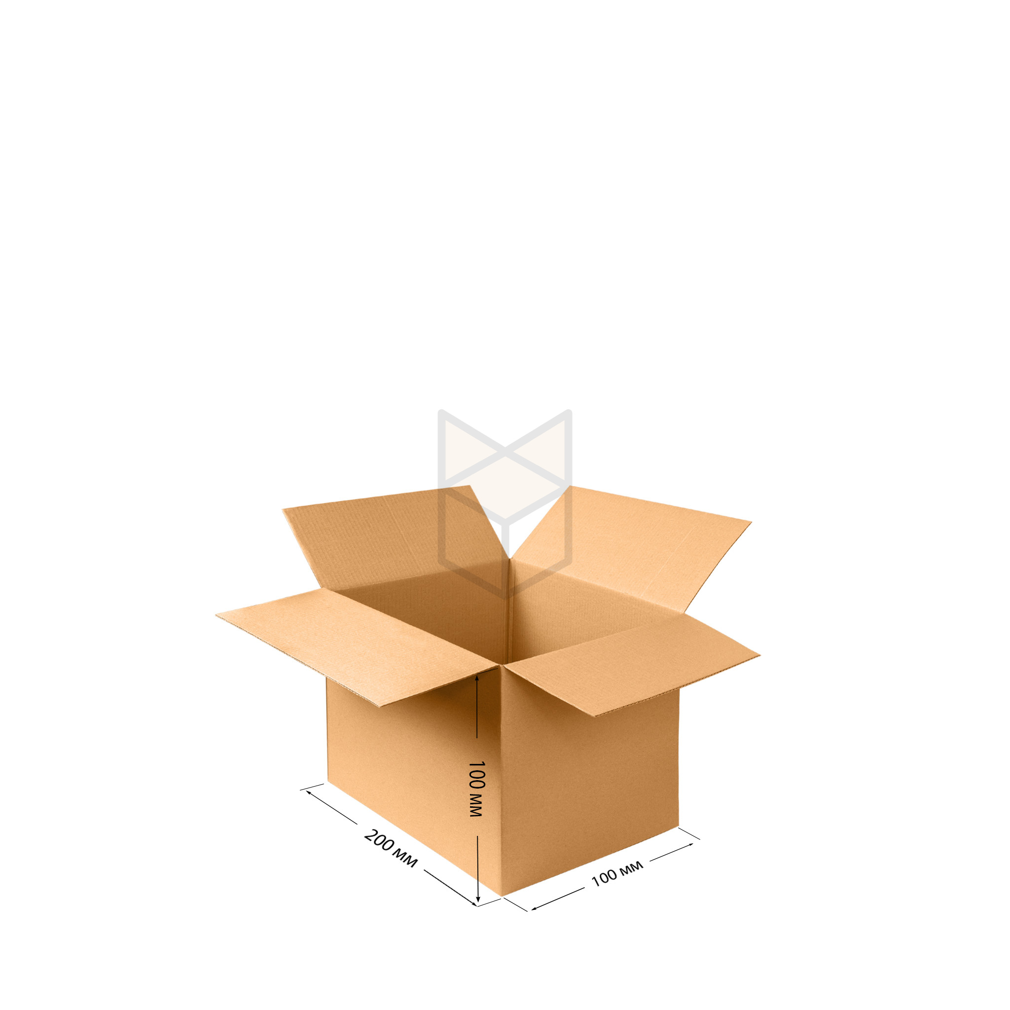 Коробка четырехклапанная 200х100х100 Т-21 Бурый