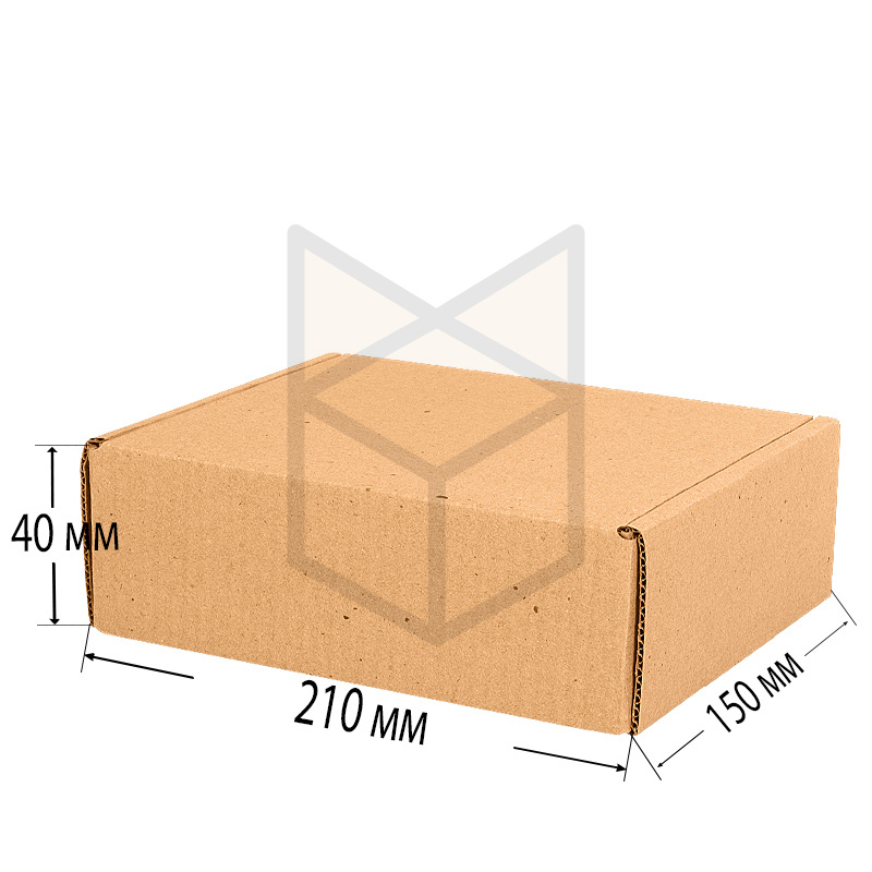 Коробка самосборная 210х150х40 мм Т22 Бурый