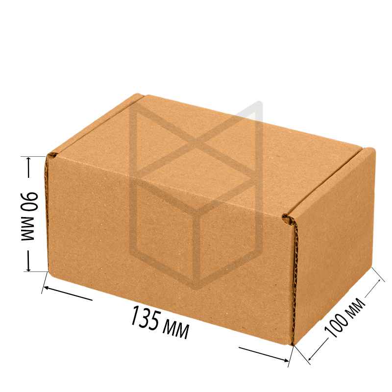 Коробка самосборная 135х100х90 Т22 Бурый