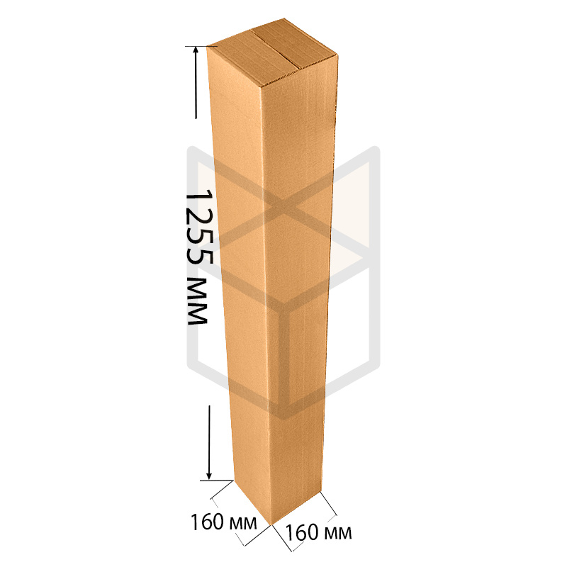 Коробка четырехклапанная 160х160х1255 т22 Бурый (ТУБА)
