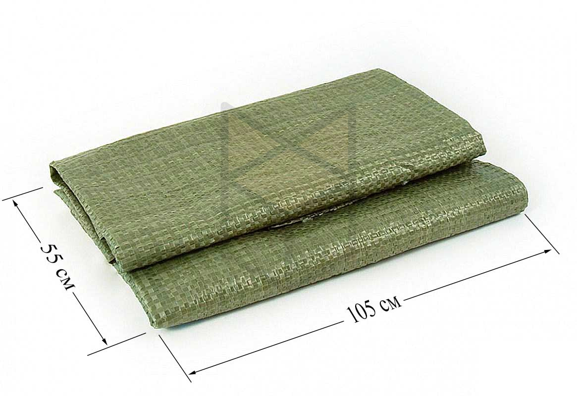 Мешок полипропиленовый для строительного мусора 55x105 зеленый