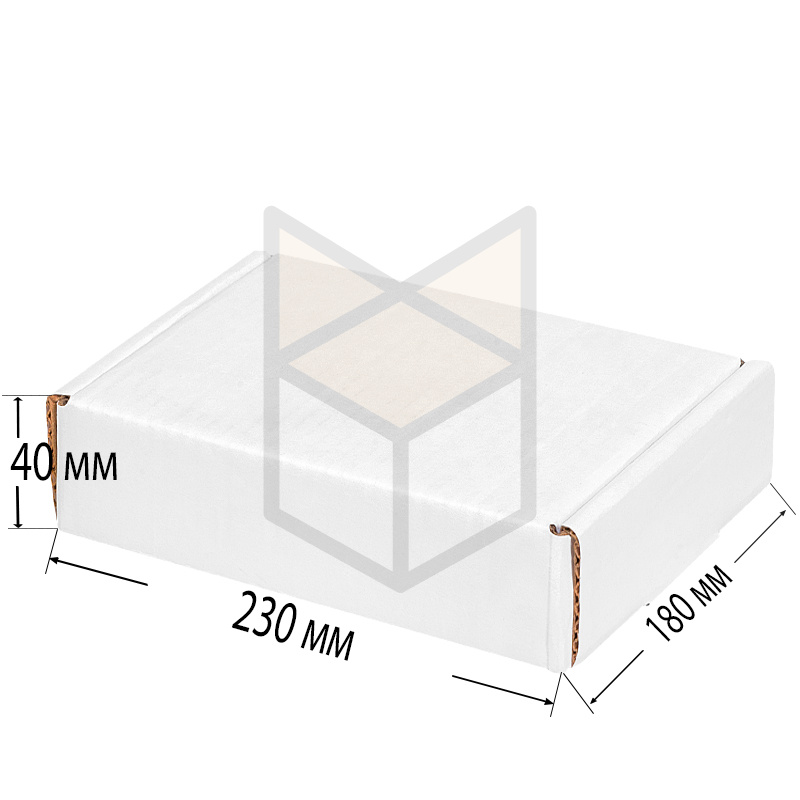 Коробка самосборная 230х180х40 МКГ Белый