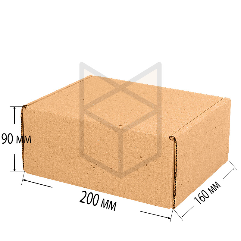 Коробка самосборная 200х160х90 Т22 Бурый