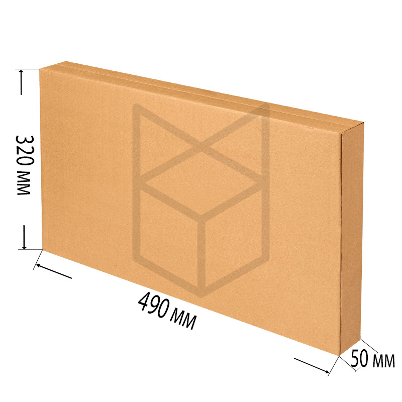 Коробка четырехклапанная 490х320х50 Т22 бурый
