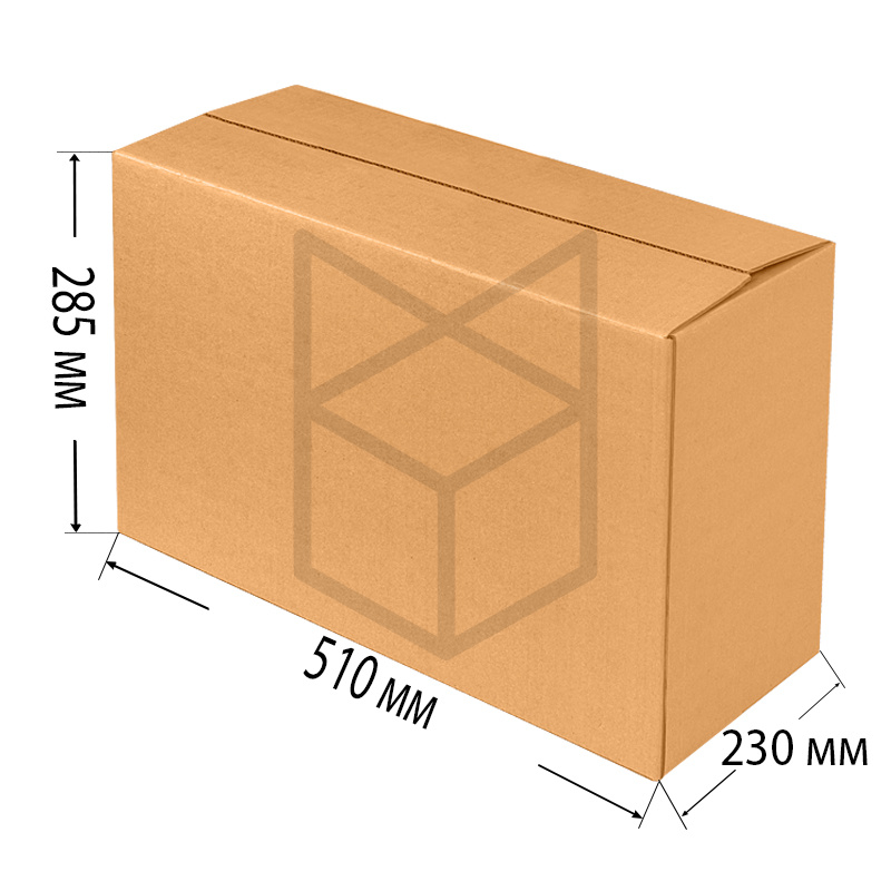 Коробка четырехклапанная 510х230х285 Т22 Бурый