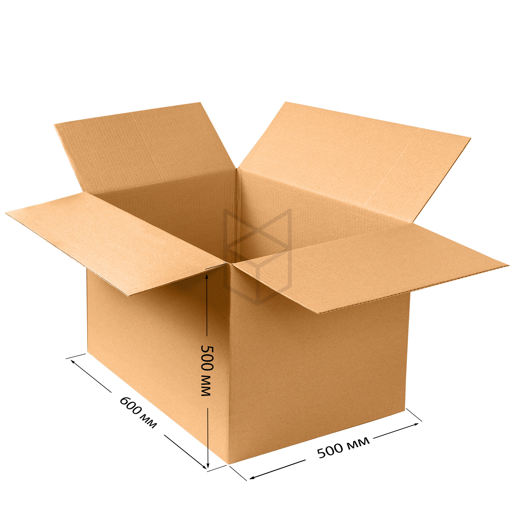 Коробка четырехклапанная №40 600х500х500 Т-23 Бурый